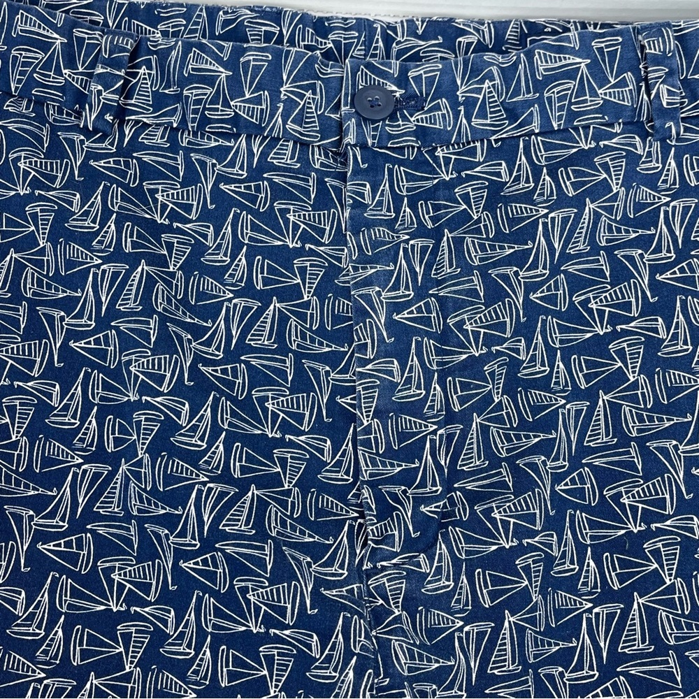 Vineyard Vines Men's Cotton All Over Saliboat Print Chino Shorts Size 42; Preppy - Picture 6 of 10